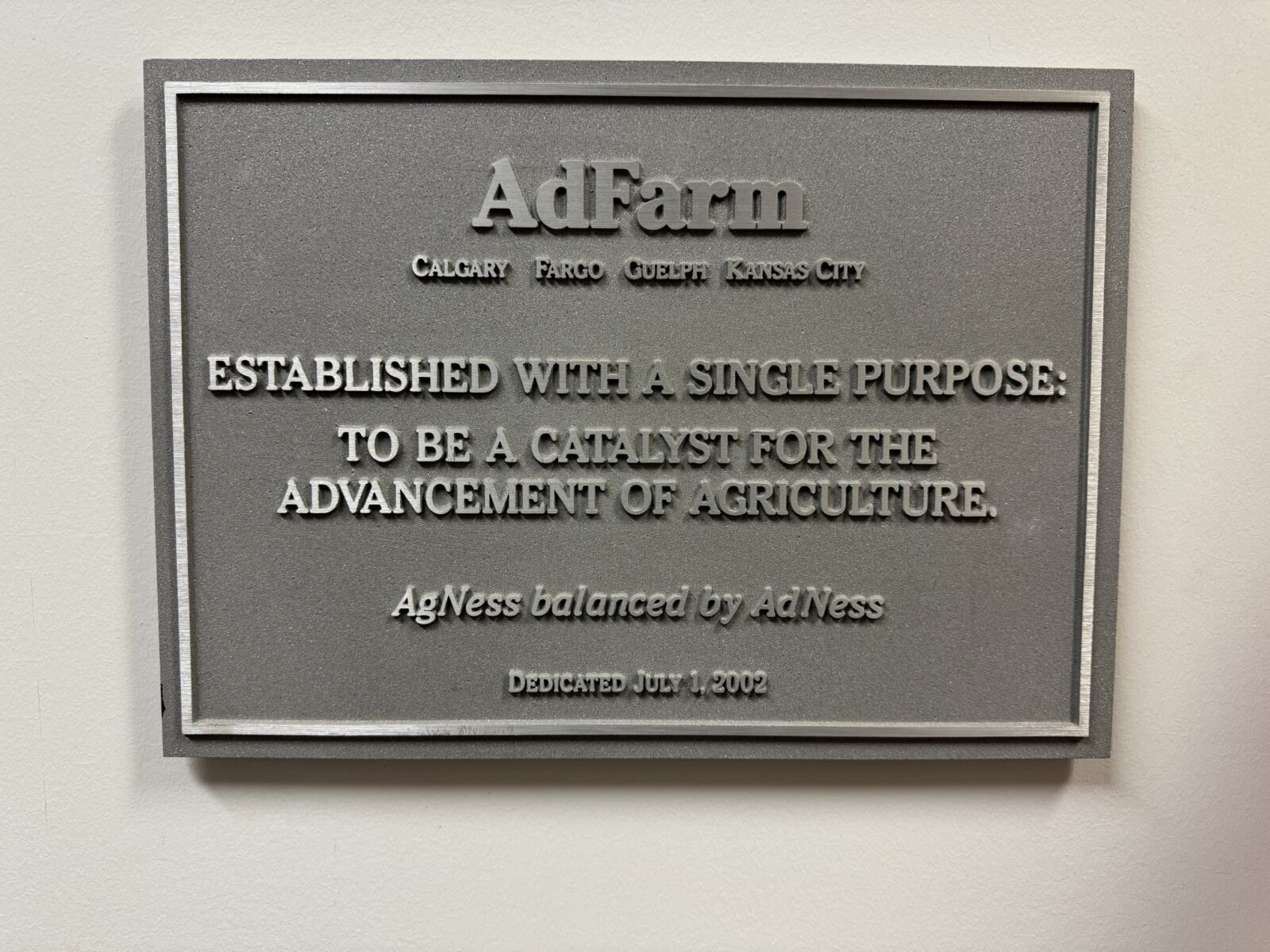 adfarm plaque 